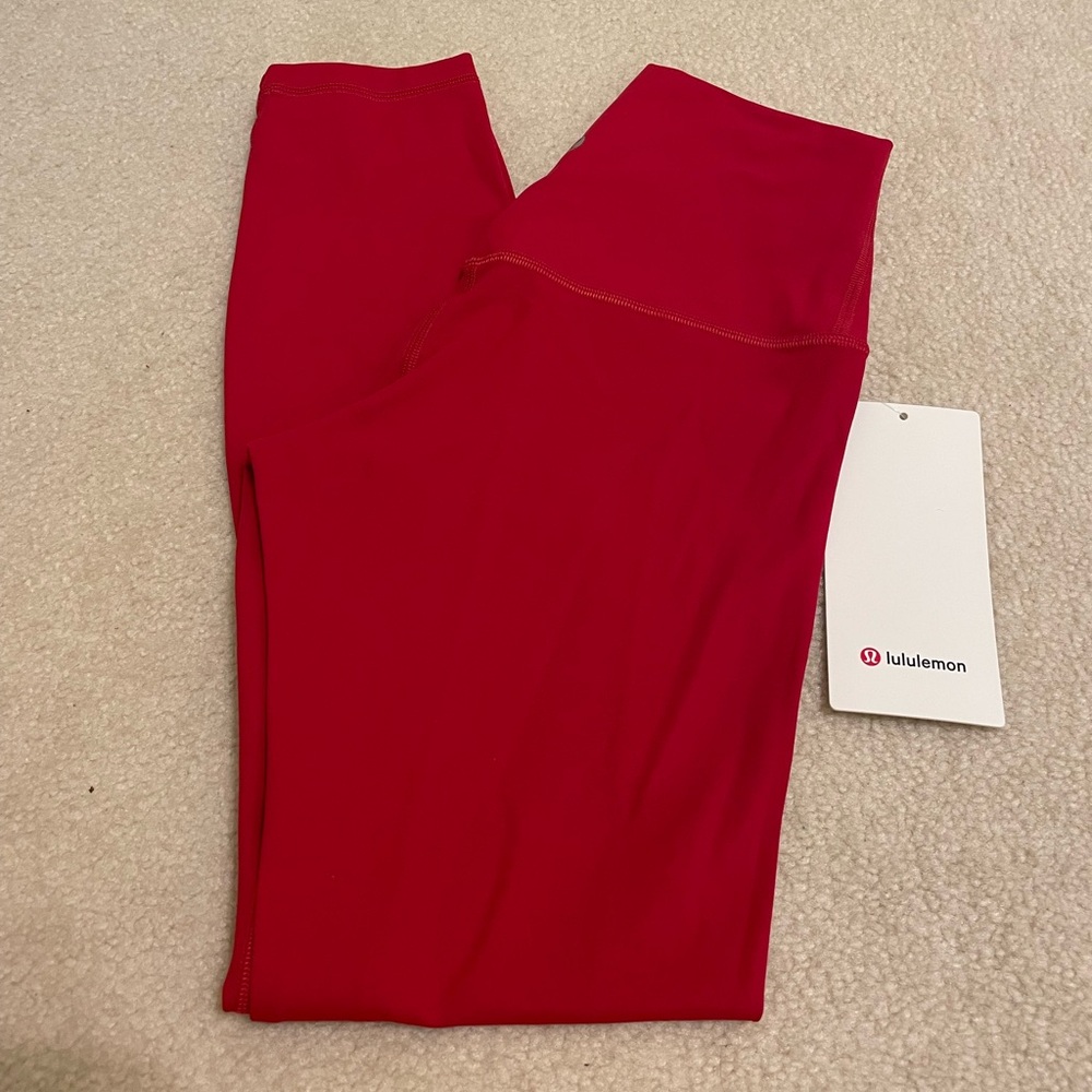 Lululemon Red Align HR Pant - 25” Size 4 Brand new & never worn with tags.